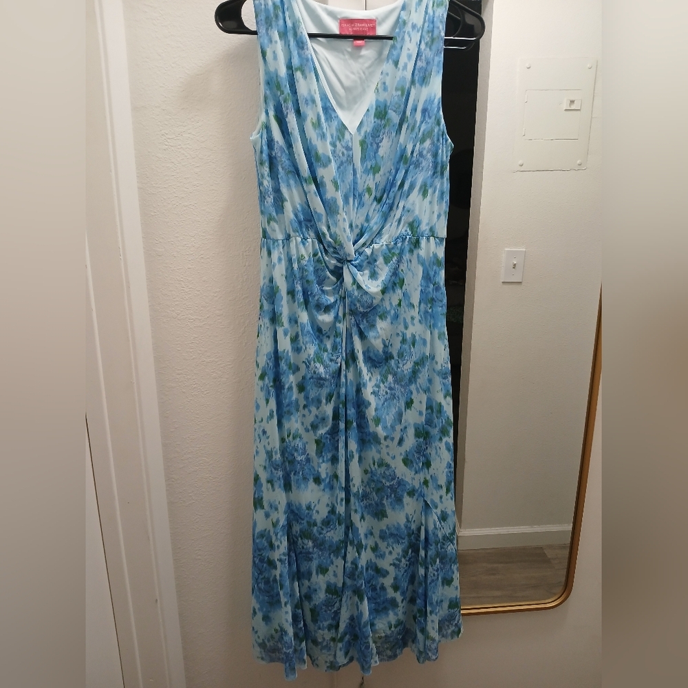 Isaac Mizrahi Blue Asymmetrical Sundress